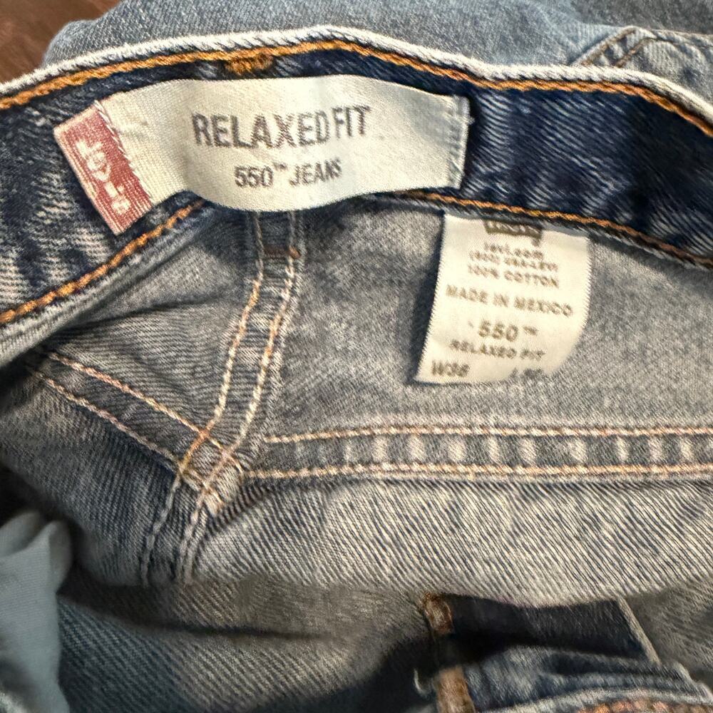 levis 36x32 Cotton 2007 vintage relaxed 550 jeans mens size 36 - Picture 5 of 11